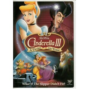 Disney Cinderella III A Twist in Time DVD 2007 Animated Movie Princess Kids